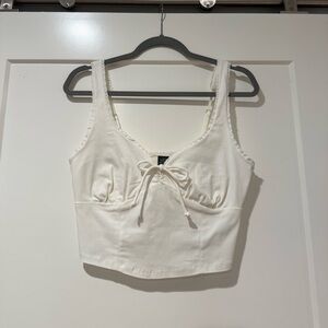 White Wild Fable Corset Crop Top